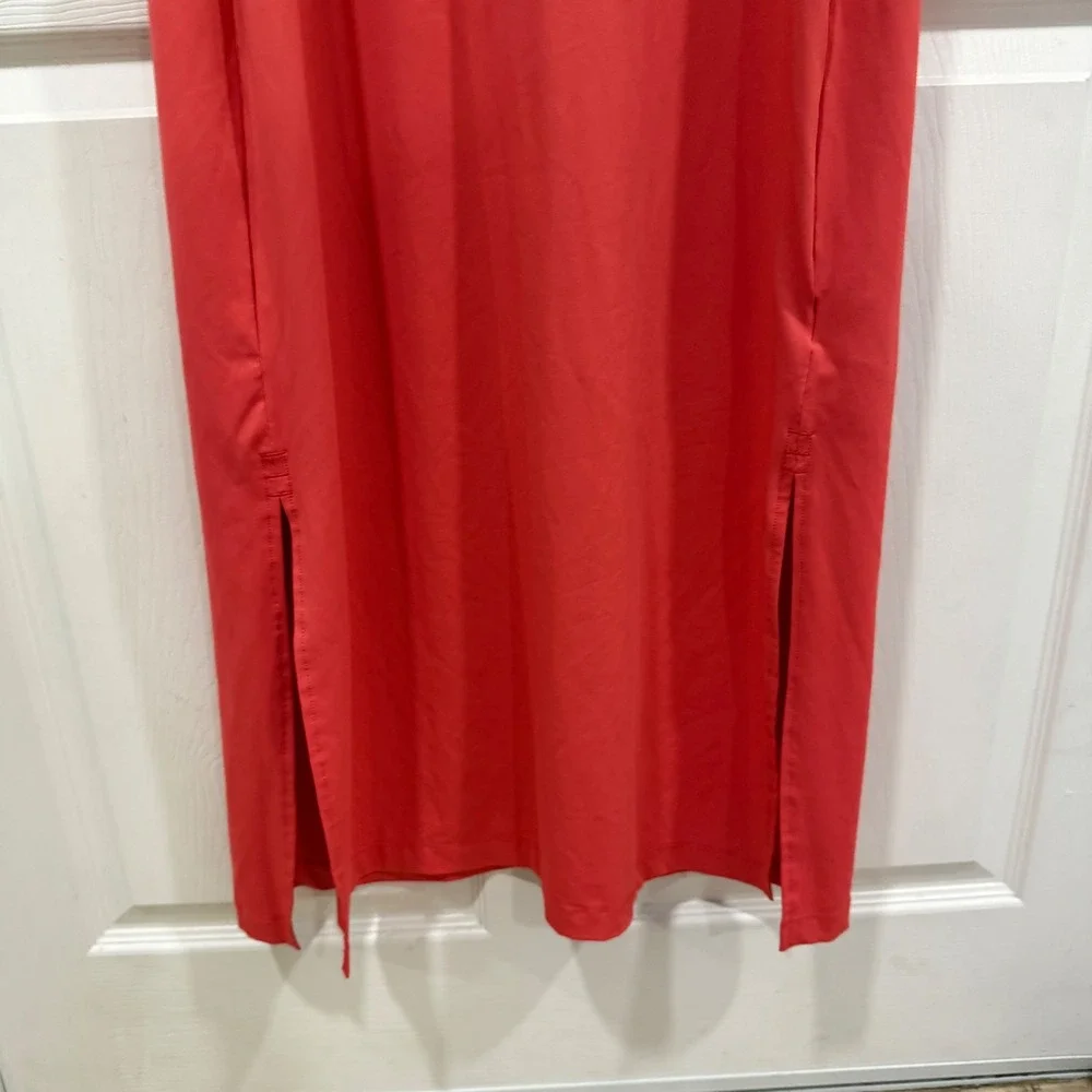 Columbia Sportswear Womens Red Sleeveless V-Neck Maxi Dress Side Slit Medium - Picture 2 of 9